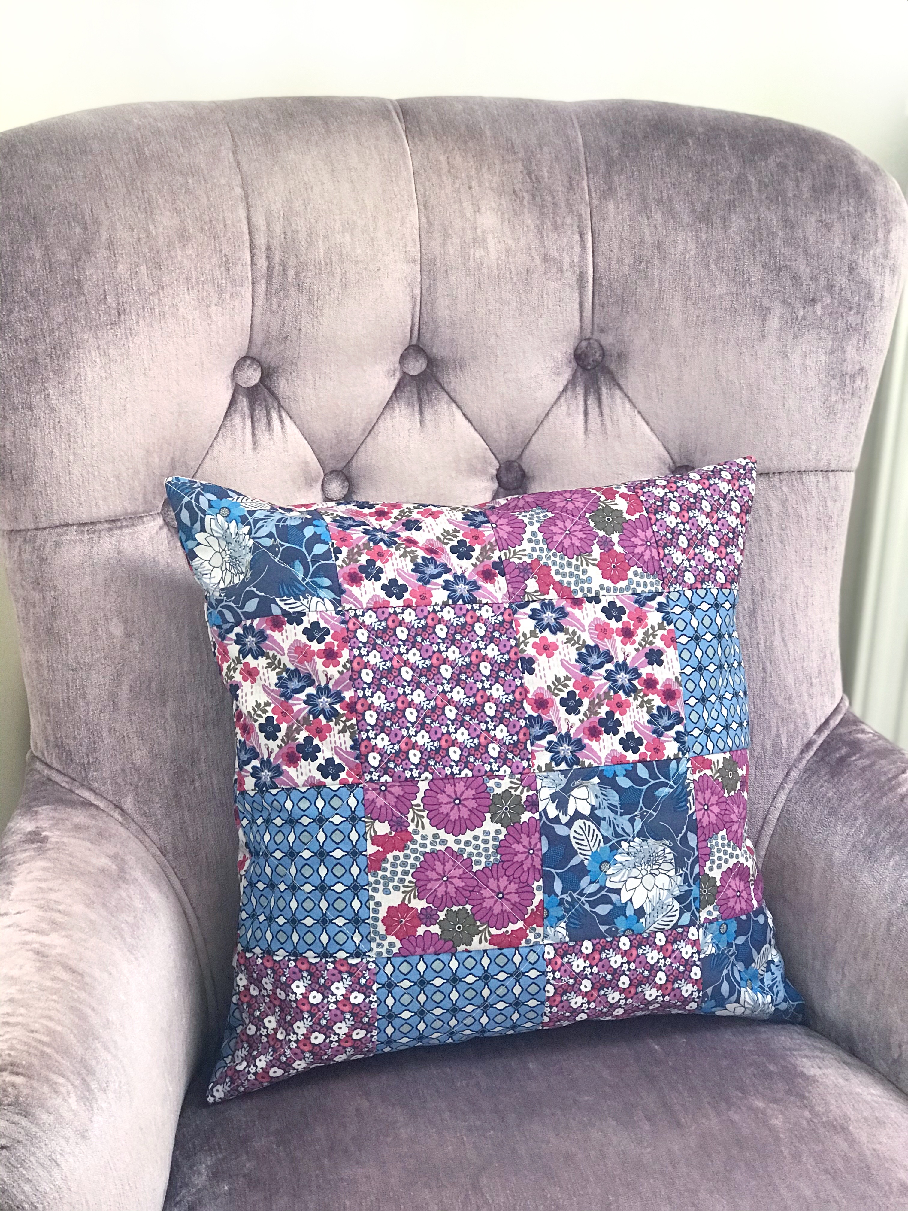 simple patchwork cushion