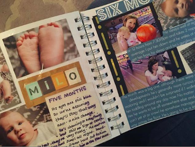 collage baby scrapbook