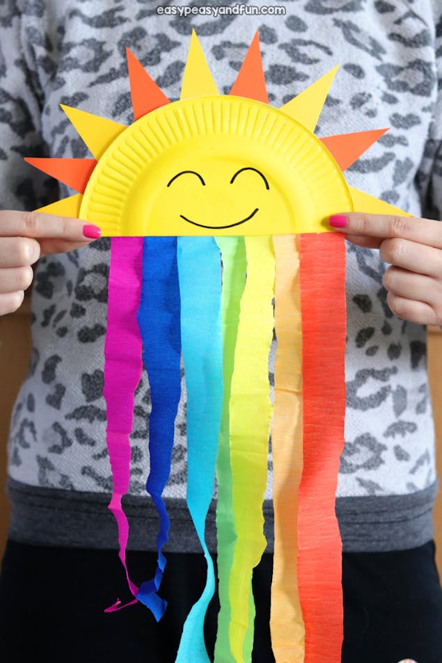 Paper Plate Rainbow Craft [Free Template] - Easy Spring Craft For Kids