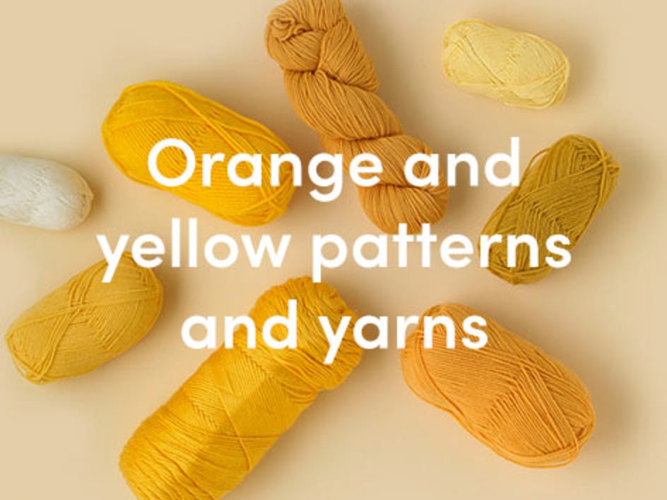 Knitting in orange and yellow - from palest lemon to deepest marmalade