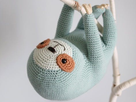 ollie the sloth crochet amigurumi pattern by irene strange