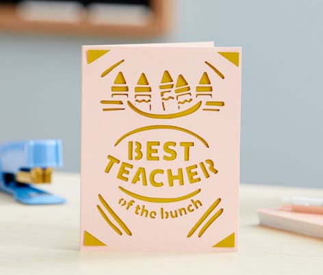 Cricut Best Teacher Card