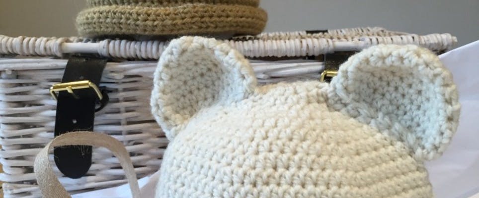 Crochet the cutest bear cub hats for kids