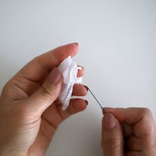 Paper holly berry step 1