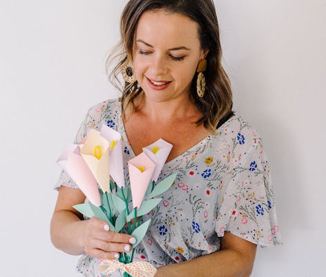 Bouquet of paper flowers