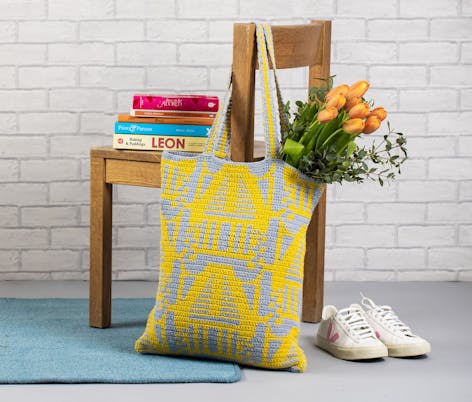 Dassau tote from Tidy Haus paintbox pattern collection