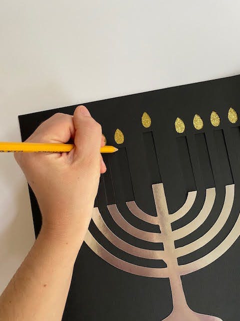 Paper menorah tutorial for Hanukkah | LoveCrafts