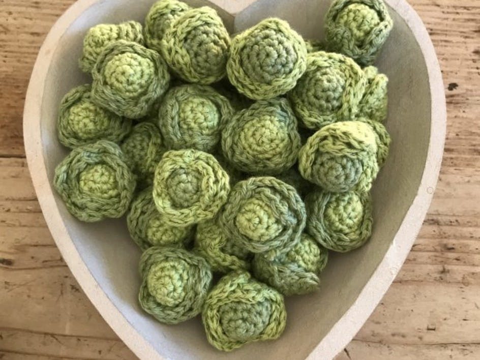 Crochet fabulously festive little sprouts 