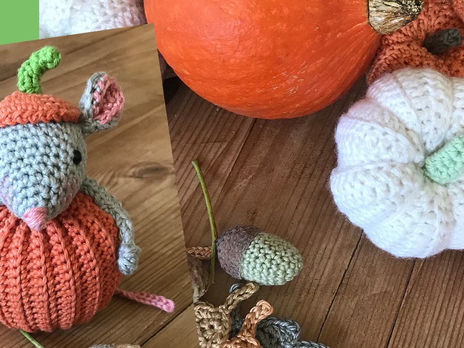 How to crochet a pumpkin and little baby boo pumpkins