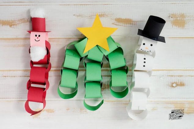Christmas paper chain crafts for kids