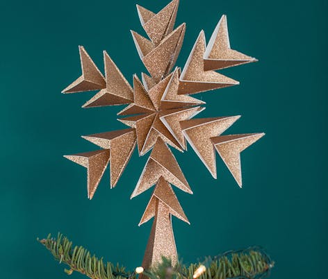 DIY paper craft tree topper by Lia Griffith