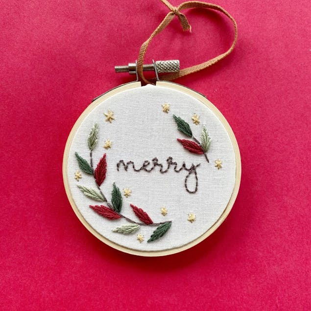 Bright Lights Christmas Ornament Embroidery Pattern
