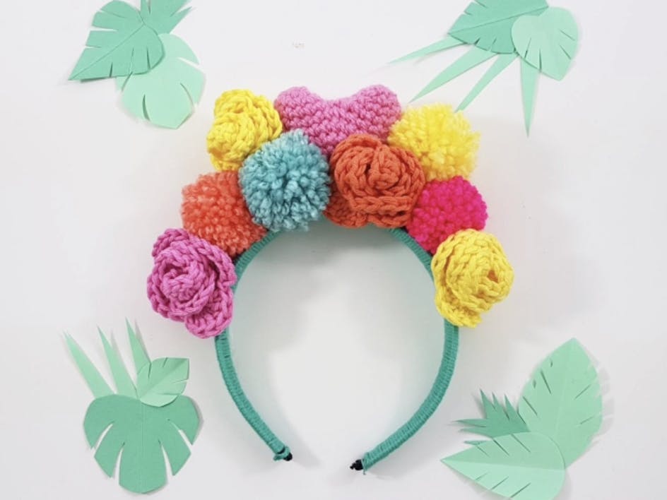 Make a fantastic crochet flower crown