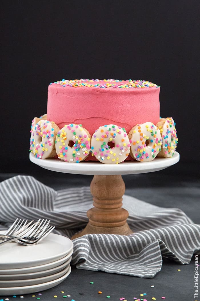 This donut cake for my nephew was so much fun to make! Sprinkles inside and  out! | Instagram