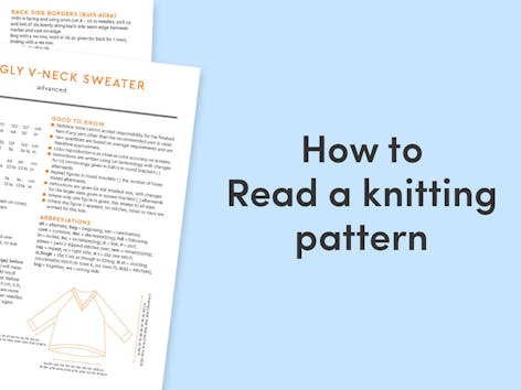 How to read a knitting pattern