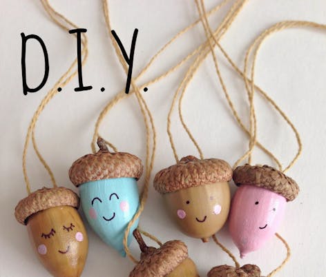 DIY Acorn Necklaces for kids