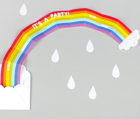 free birthday invitation fold out rainbow printable