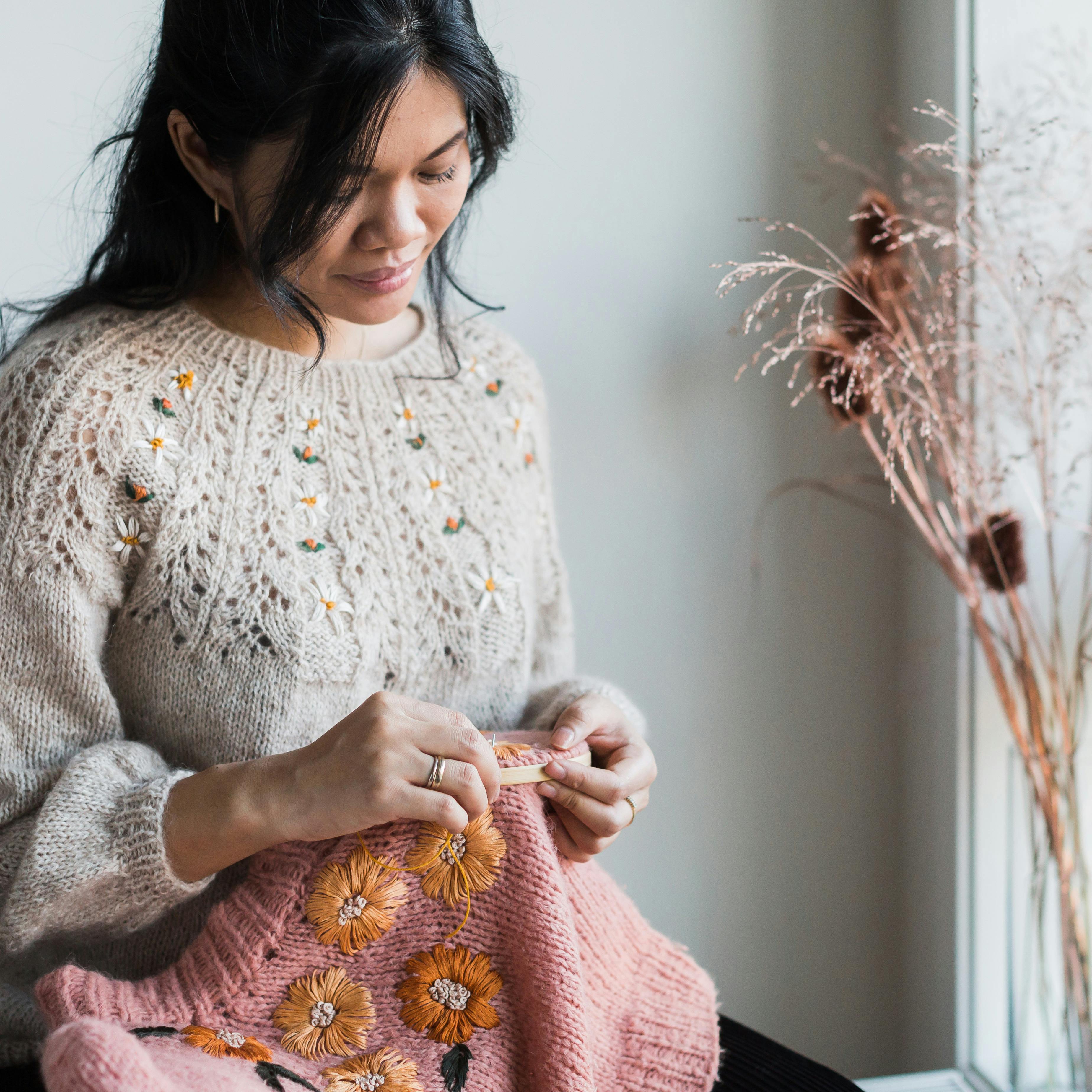 How to embroider a knitted sweater LoveCrafts