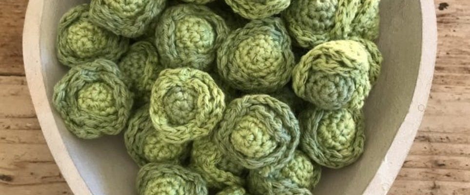 Crochet fabulously festive little sprouts