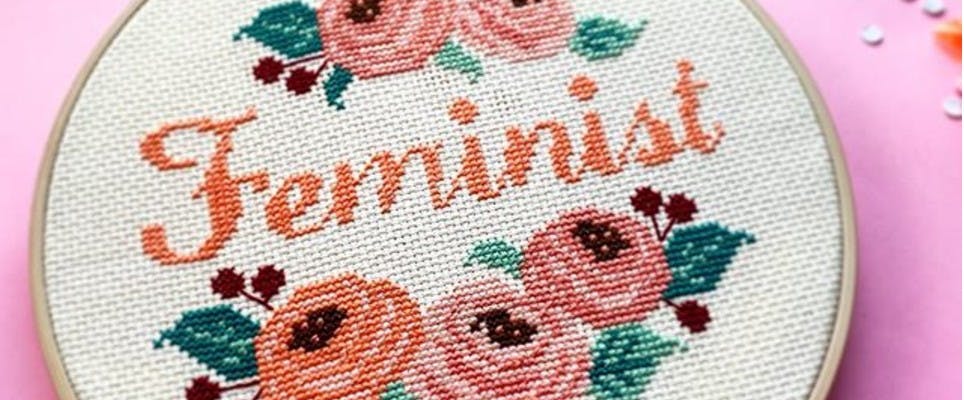 Feminist Cross Stitch Kit - Stitched Modern