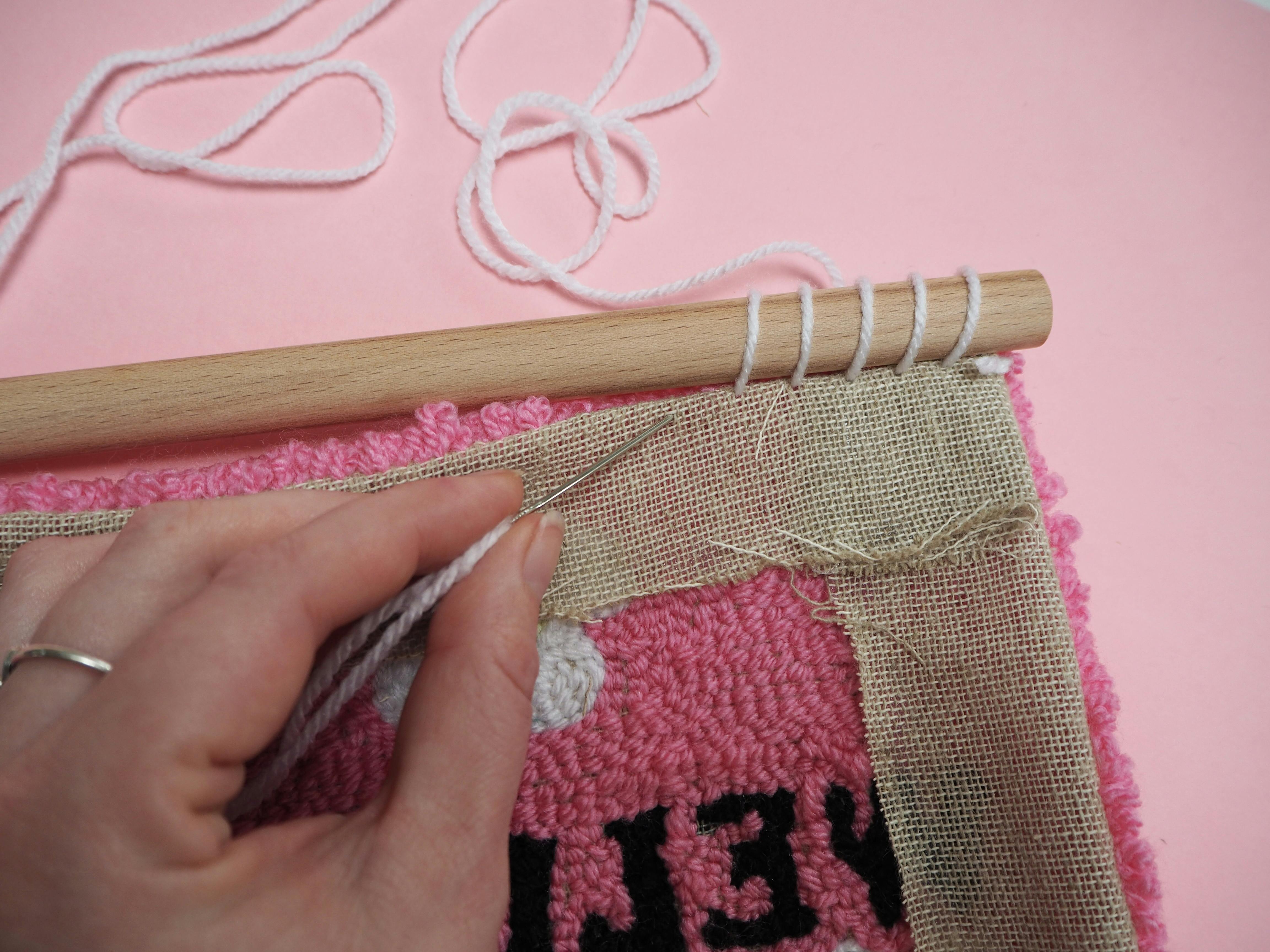 Free DIY feminist punch needle wall hanging tutorial! LoveCrafts