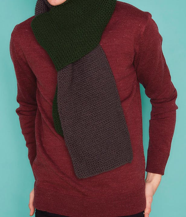 "Stormy Scarf" - Scarf Knitting Pattern in Paintbox Yarns Simply Chunky - Chunky-Acc-002
