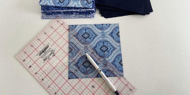 step Mark and sew each sandwich
