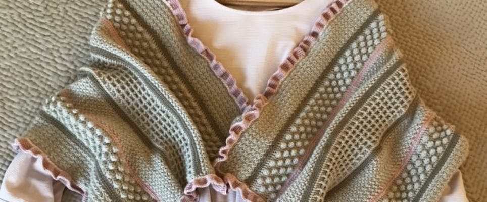 Crochet a stunning spring shawl with Kate Eastwood, plus bonus baby blanket pattern!