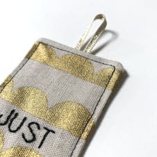 Close up of topstitching in black thread