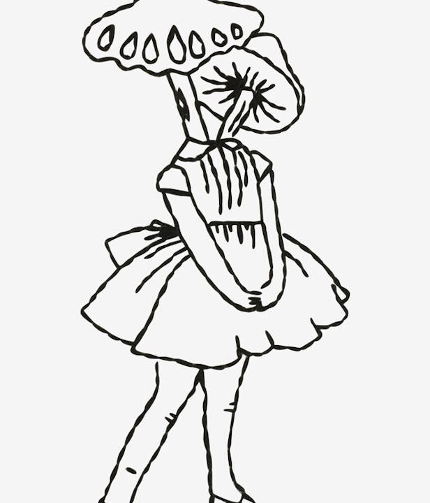 Mushroom Girl in DMC - PAT0675 - Downloadable PDF