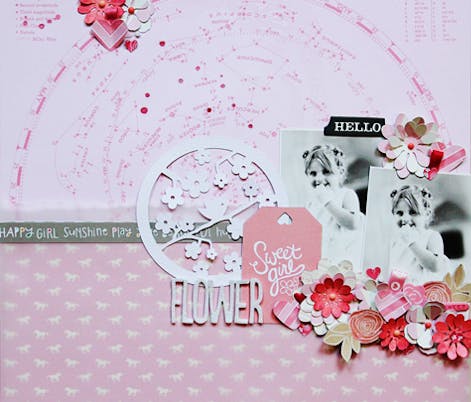 Flower wedding scrapbook
