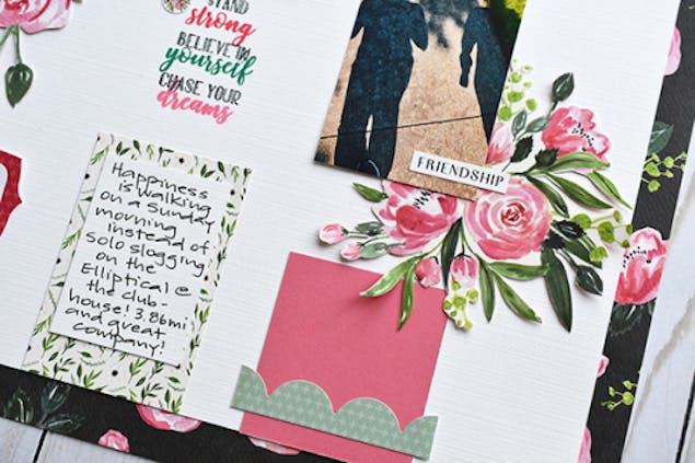 Botanical wedding scrapbook idea