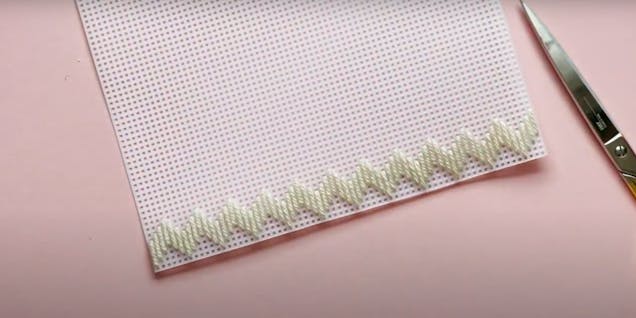 Bargello wall hanging step 5