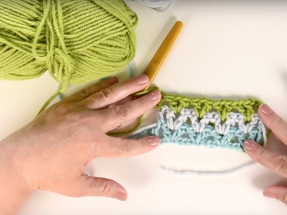 Learn how to crochet the V stitch