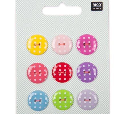 Multicoloured flat buttons