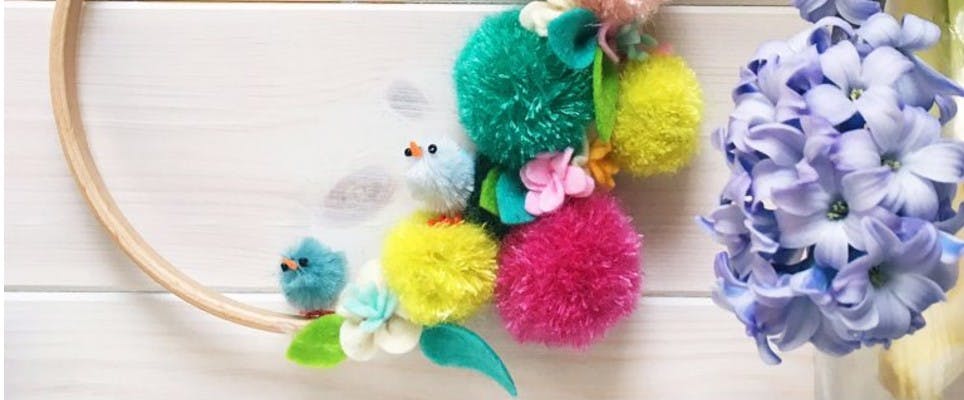 sew yeah easter springtime wreath