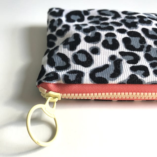 Close up of zip and pencil case