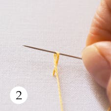 French knot step 2