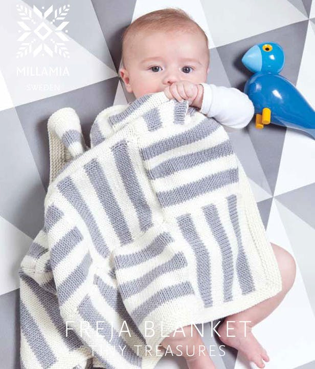 Freja Blanket - Knitting Pattern For Babies in MillaMia Naturally Soft Aran