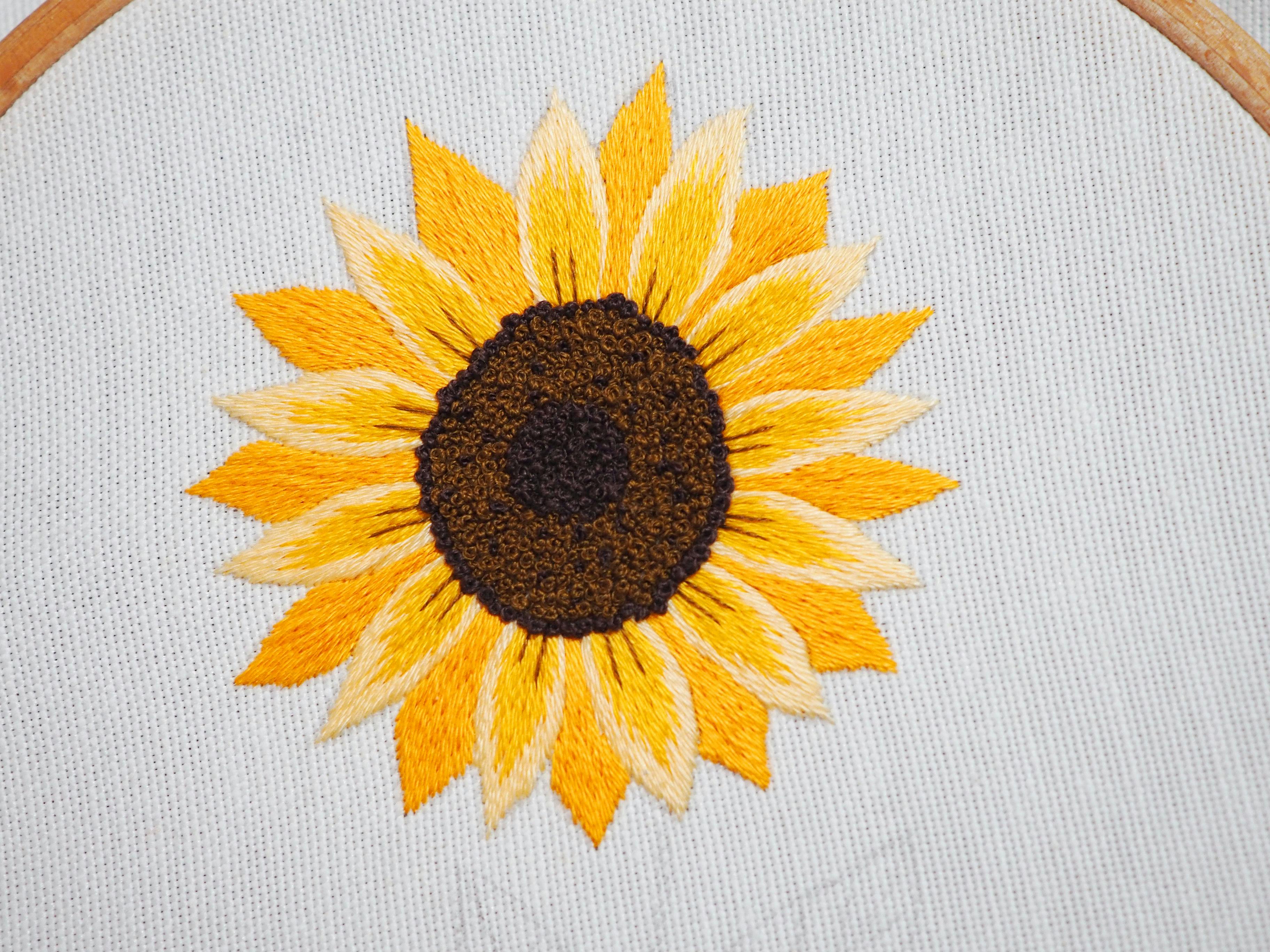 Free Sunflower Embroidery Tutorial | LoveCrafts