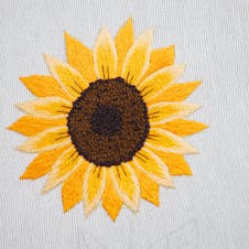 Sunflower embroidery step 5