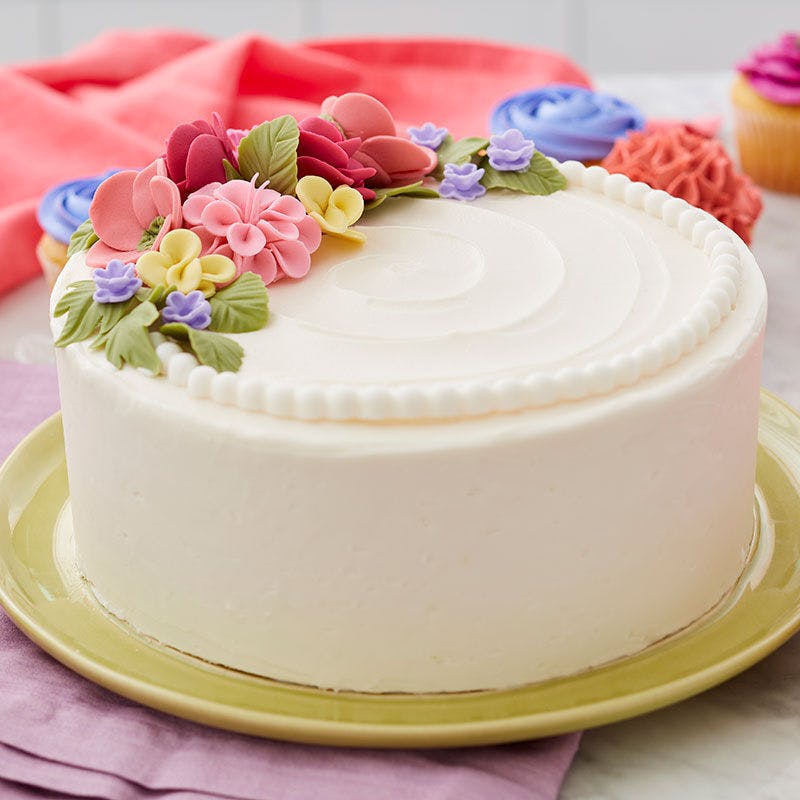simple cake designs with flowers