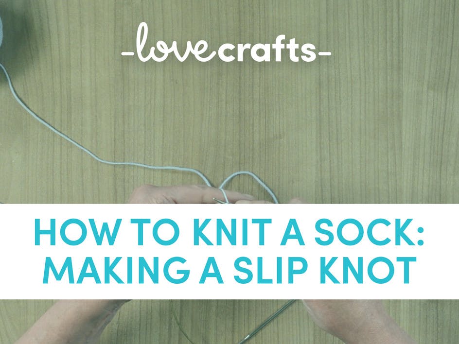 How to knit a sock: Step 1 making a slip knot