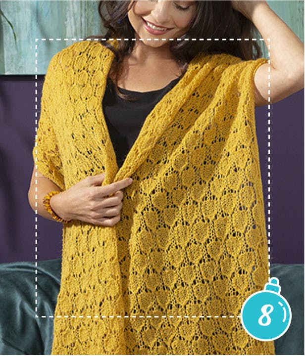 Medallion Wrap in Universal Yarn Finn