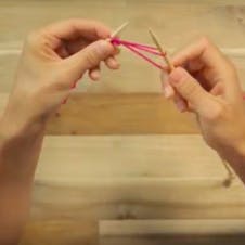how to cast on - create a big loop