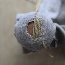 Darning weaving method step 4
