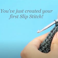 Slip stitch - step 4 - finish your slip stitch