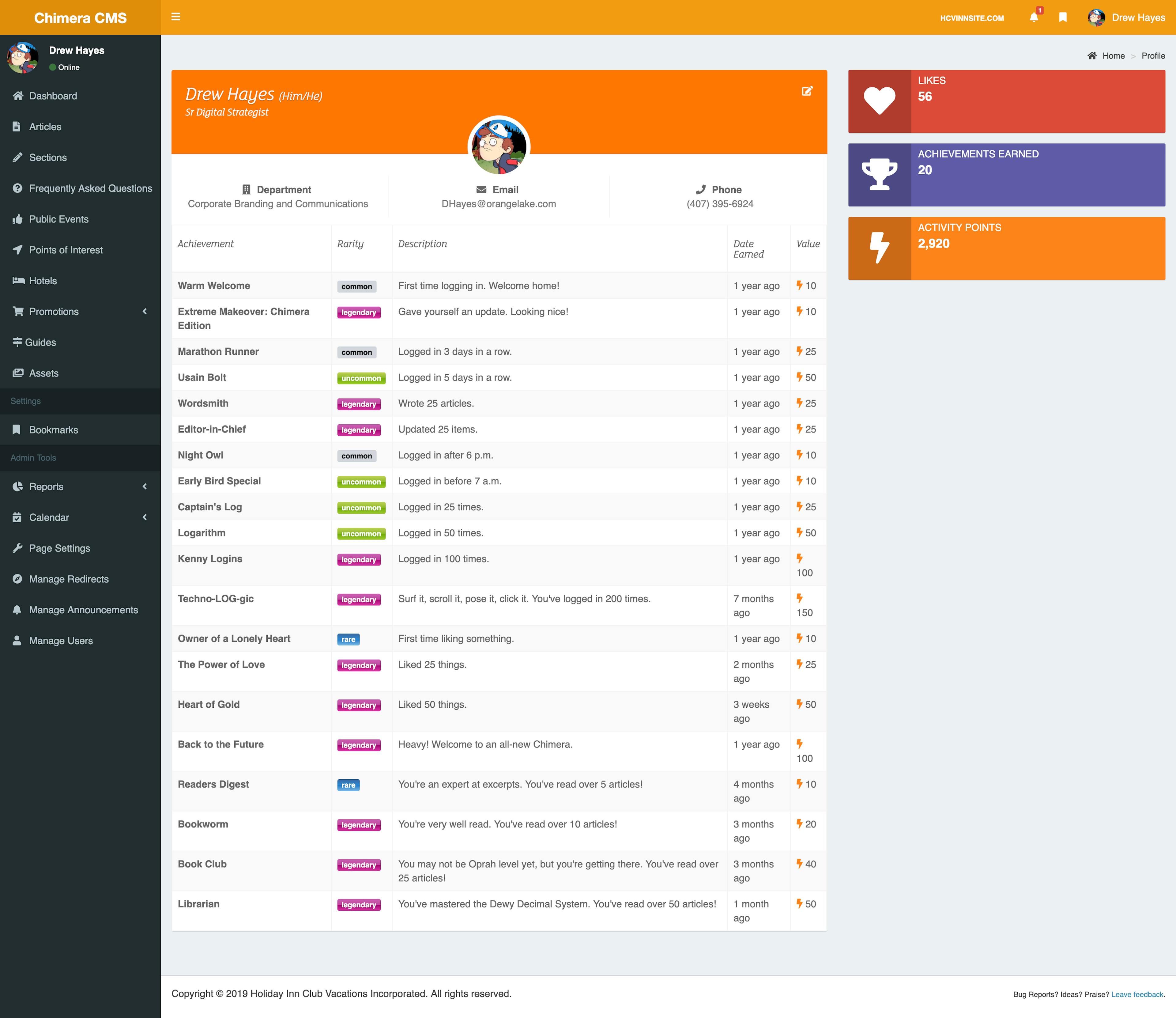 Profile Page