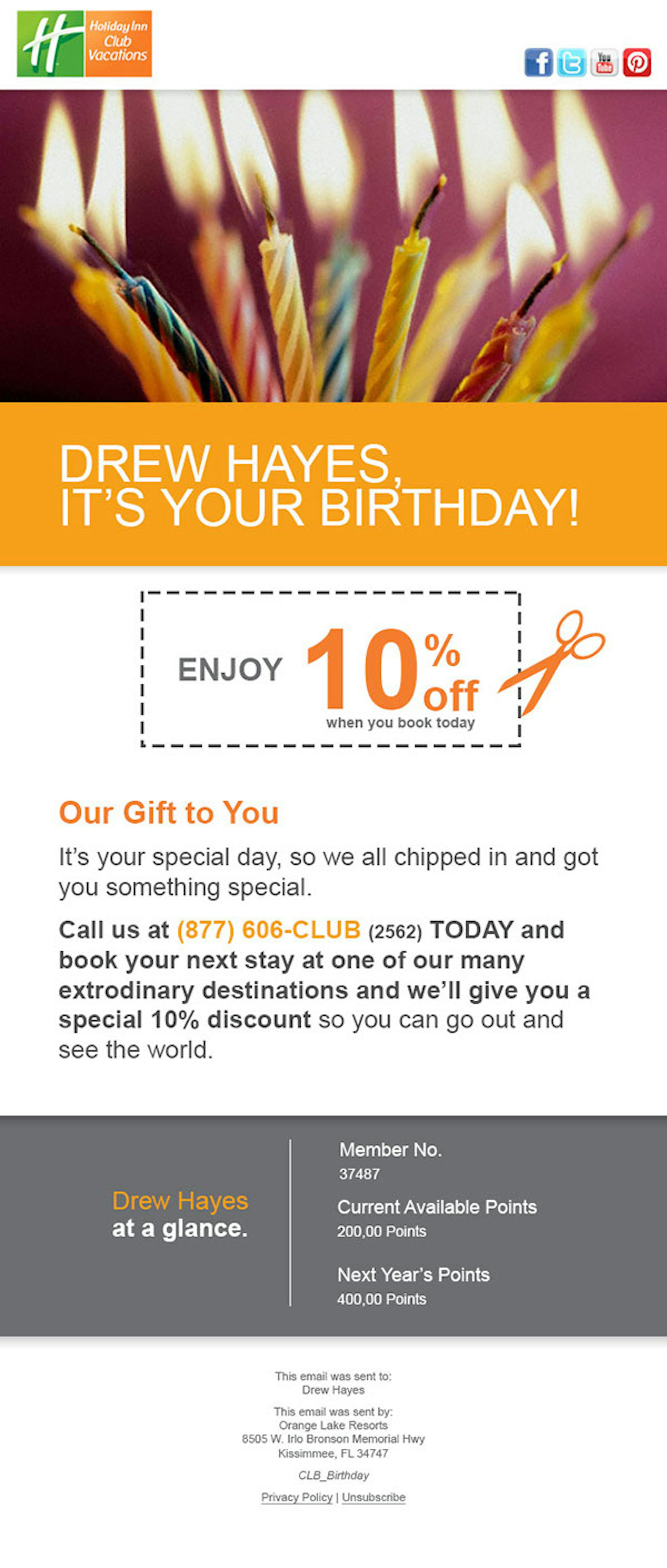 HCV Birthday Email