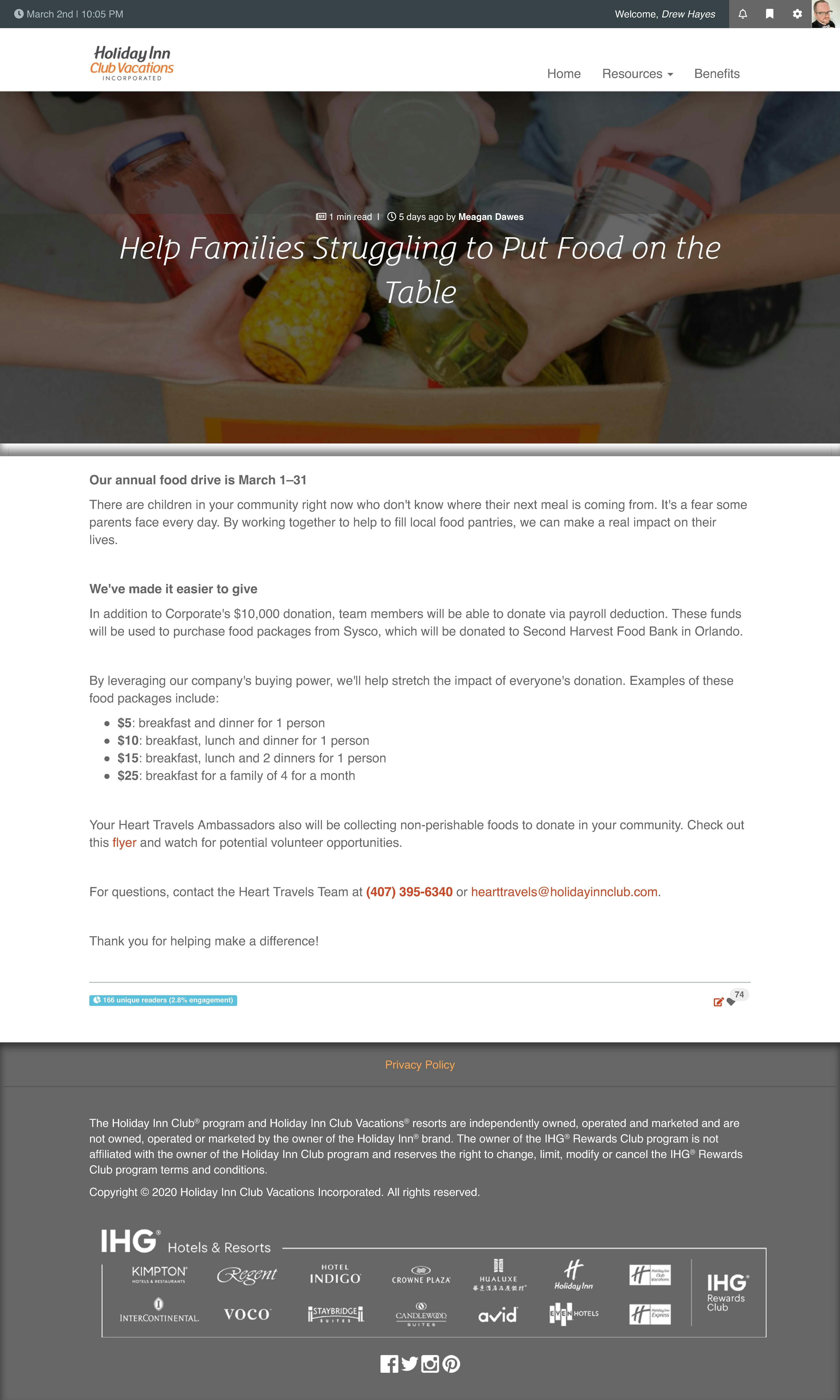 Blog post for the HCV Intranet Portal